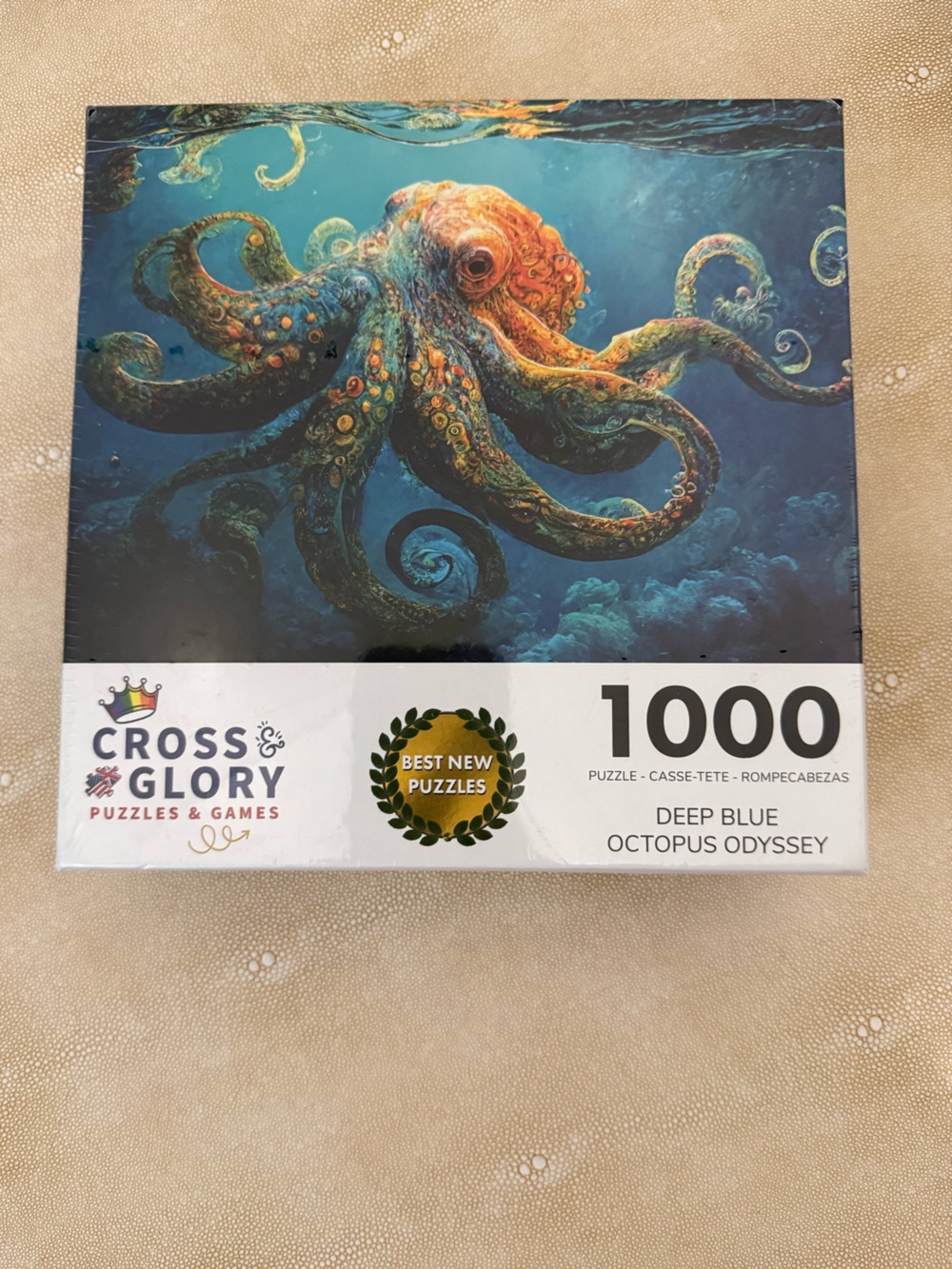 NIB & Sealed - Cross & Glory 1000-Piece Puzzle - Deep Blue Octopus Odyssey